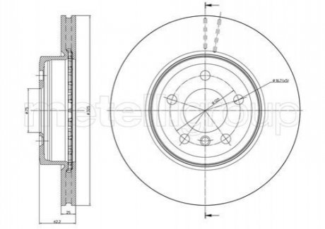 Тормозной диск перед. BMW X3 (E83) 03-11 (325x25) CIFAM 800-752C