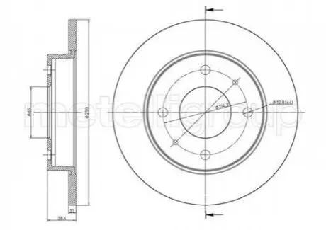 Фото 1 — MITSUBISHI диск гальмівний задній Colt -12, SMART Forfour CIFAM (800-768C) Фото MITSUBISHI диск гальмівний задній Colt -12, SMART Forfour CIFAM (800-768C) изображение 1