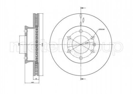 Тормозной диск перед. Crafter/W906/W907 (06-21) CIFAM 800-881