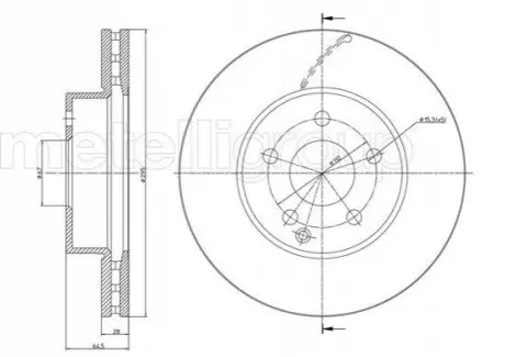 Диск гальмівний (передній) MB E-class (W211/W212/S211/S212) 02-09 (295x28) CIFAM 800-935C Купити в Україні