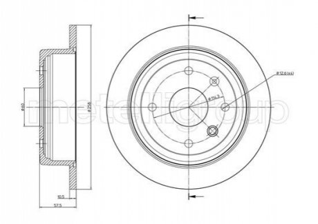 Тормозной диск зад. Nubira/Lacetti 03- 1.4-2.0 CIFAM 800-953 (фото 1)