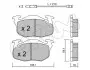 Фото Гальмівні колодки перед. CITROEN Saxo PEUGEOT 1xx/2xx/3xx/4x CIFAM (8220370) зображення 1
