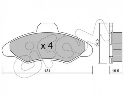 Колодки гальмівні (передні) Ford Escort V/VI 90-00/Orion III 90-93 CIFAM 822-071-0 Купити в Україні