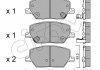 CIFAM JEEP Тормозные колодки передние COMPASS 1.3 20-, COMPASS 1.4 17-, RENEGADE SUV 1.4 14- 822-1001-0