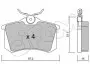 Фото Колодки гальмівні (задні) Audi A4/A6 97-08/Renault Scenic/Megane 99- (TRW) CIFAM (822-100-2) зображення 1