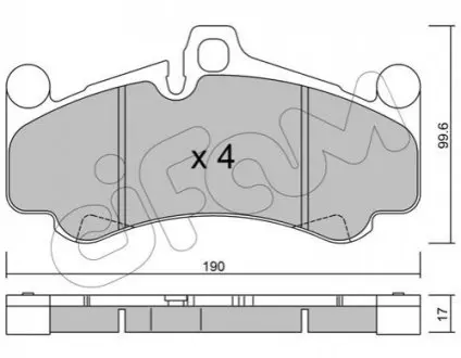 PORSCHE Колодки гальмівні передн. 911 3.6, 3.8, 4.0 01 CIFAM 822-1004-0 Купити в Україні