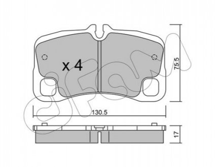 PORSCHE Колодки тормозные задние. 911 3.6, 3.8, 4.0 01- CIFAM 822-1005-0 (фото 1)