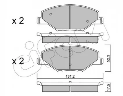 Колодки гальмівні (передні) Skoda Fabia II/III 07-/VW Polo 10 CIFAM 822-1006-0 Купити в Україні