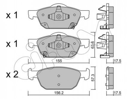 HONDA колодки гальм передн.Accord 08-,Civic 12- CIFAM 822-1009-0