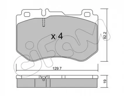 Колодки гальмівні (передні) MB C-class (W205) 14 CIFAM 822-1018-0 Купити в Україні
