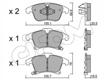 Тормозные колодки пер. Ford Galaxy/Mondeo V 1.0-2.5 12- CIFAM 822-1039-0 Купить в Украине