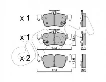 Тормозные колодки Focus/Kuga/Mondeo 12- CIFAM 822-1040-0 Купить в Украине