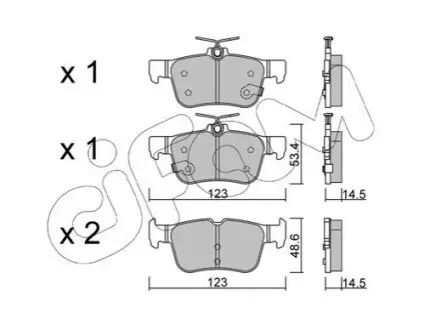 Колодки гальмівні (задні) Ford Mondeo/Galaxy/Kuga 12-/Ford USA Fusion/Escape 05 CIFAM 82210401 Купити в Україні