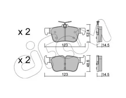 Тормозные колодки (задние) Ford Mondeo/Galaxy/S-Max/Kuga 1.5-2.0 D 12- (Ate) CIFAM 82210402 Купить в Украине