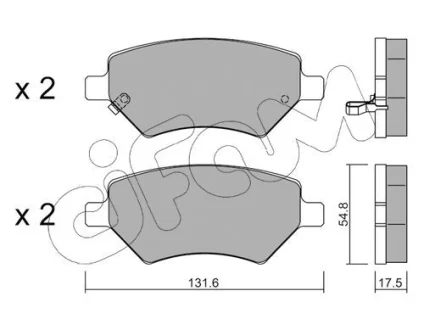 Колодки гальмівні (передні) Chery A3/M11/Tiggo/Niche 1.6-2.0 08 CIFAM 822-1049-0 Купити в Україні
