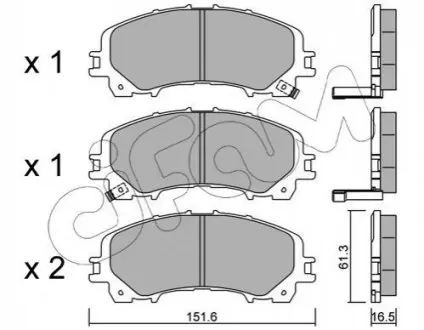 Колодки гальмівні (передні) Nissan X-Trail/Infiniti Q50 13-/Renault Koleos 16 CIFAM 822-1082-0 Купити в Україні