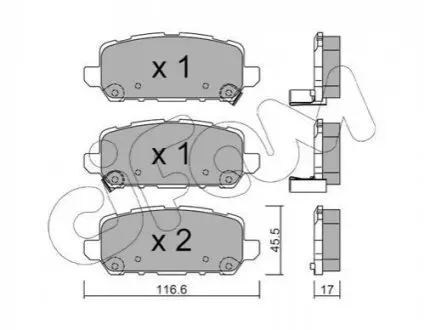 Колодки гальмівні (задні) Honda HR-V 1.5/1.8 16V 14 CIFAM 82210840 Купити в Україні