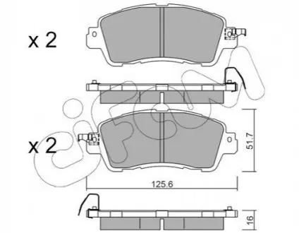Колодки гальмівні (передні) Mazda 2 1.5 14 CIFAM 822-1085-0 Купити в Україні