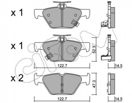 SUBARU колодки гальм. задн. Outback 15- CIFAM 82210870 (фото 1)