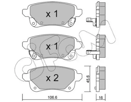 Колодки гальмівні (задні) Renault Captur 20-/Zoe 12-/Talisman 16 CIFAM 82211121 Купити в Україні