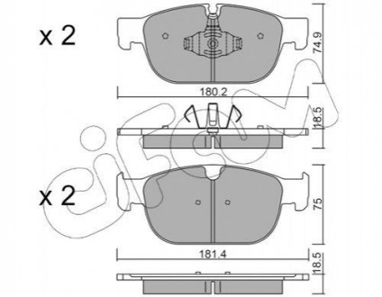 VOLVO тормозные колодки передние.&quot;18&quot; S60 III, S90 II, V60 II, V90 II, XC40/60, XC90 II CIFAM 822-1120-0