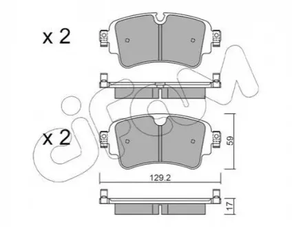 Колодки гальмівні (задні) Audi A4/A5/Q5/Q7 2.0 TFSI/TDI/3.0 TDI 15- (TRW) CIFAM 82211290 Купити в Україні