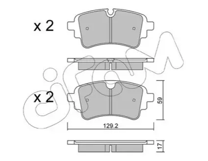 Колодки гальмівні (задні) Audi A4/A6/Q5/Q7/VW Touareg 1.4 TFSI/2.0/3.0 TDI 15- замінено на 0986460174 CIFAM 82211291 Купити в Україні
