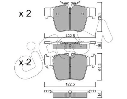 Фото Колодки гальмівні (задні) MB C-class (W205)/GLC (X253) 15-19 CIFAM (822-1135-0) зображення 1