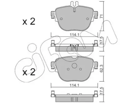 Колодки гальмівні (задні) MB E-class (W213/S213) 16 CIFAM 82211370 Купити в Україні