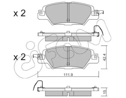 Колодки гальмівні (задні) Mazda CX5 11 CIFAM 82211580 Купити в Україні