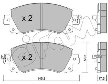 Колодки гальмівні (передні) Subaru Impreza 16-/Forester 18-/XV 17- (Tokico) CIFAM 82211610 Купити в Україні