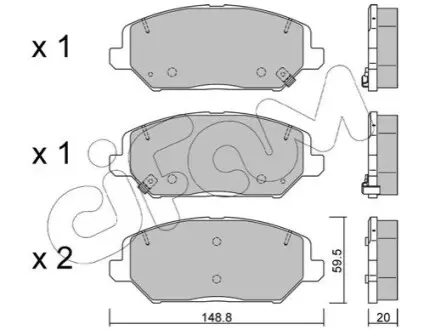 Колодки гальмівні (передні) Hyundai i30 16-/Kia Ceed/Pro Ceed 18 CIFAM 82211630 Купити в Україні
