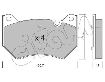 Колодки гальмівні (передні) Audi Q5 16 CIFAM 82211700 Купити в Україні
