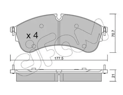 Колодки гальмівні (передні) VW Crafter 2.0TDI 16- (CBI) CIFAM 822-1174-0 Купити в Україні