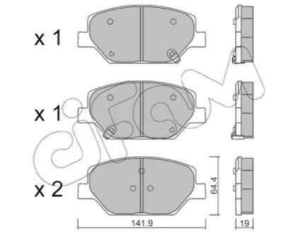 Колодки гальмівні (передні) Opel Insignia 1.5-2.0 CDTi 17 CIFAM 822-1178-0 Купити в Україні