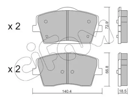 VOLVO Тормозные колодки передние XC40 18- CIFAM 822-1186-0 Купить в Украине