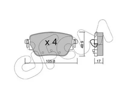 Тормозные колодки (задние) MB A-class (W177)/B-class (W247) 18-/GLA-class (H247) 20- CIFAM 82211950 Купить в Украине