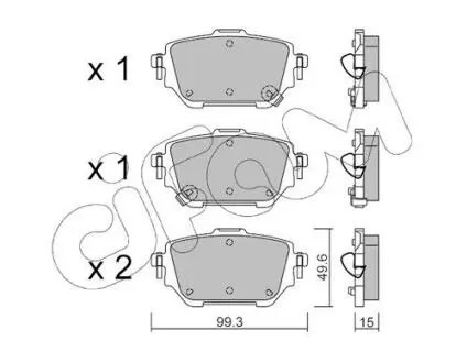 Колодки гальмівні (задні) Toyota Corolla 1.5/1.6 VVTi 19 CIFAM 822-1236-0