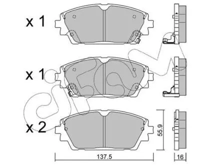Колодки гальмівні (передні) Mazda 3 18 CIFAM 822-1237-0 Купити в Україні