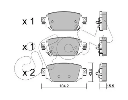 Колодки гальмівні (задні) Mazda CX-3 1.8/2.0 18 CIFAM 822-1238-0 Купити в Україні