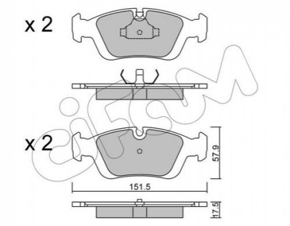 BMW гальмівні колодки передн.E36/46 CIFAM 822-124-0