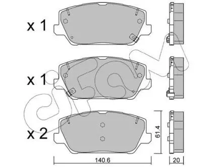 Колодки гальмівні (передні) Hyundai i30/Grandeur/Kia Optima/K5 15 CIFAM 822-1241-0 Купити в Україні