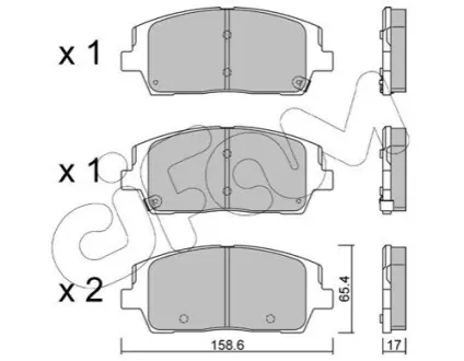 Колодки гальмівні (передні) Hyundai Santa Fe 2.0/2.4 18 CIFAM 82212440 Купити в Україні