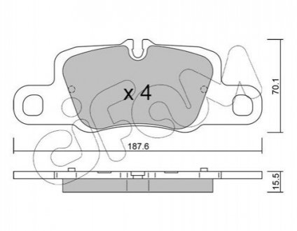 Тормозные колодки (задние) Porsche 911 11-19/Panamera 10- CIFAM 82212570 (фото 1)