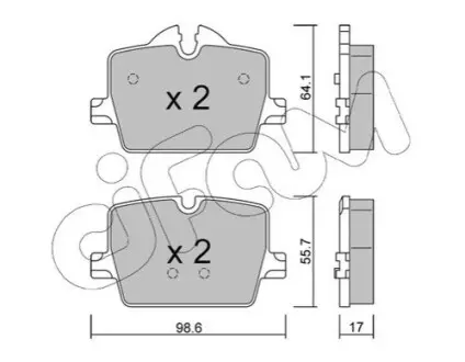 Колодки гальмівні (задні) BMW 3 (G20/G21/G80/G81)/Z4 (G29) 18-/4 (G22/G82)/i4 20-/Toyota Supra 19 CIFAM 822-1265-0 Купити в Україні
