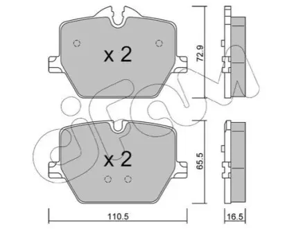 Колодки гальмівні (задні) BMW 3 (G20/G21/G80/G81/G28)/4 (G22/G23/G82/G83/G26) 18-/i4 (G26) 21 CIFAM 822-1266-0 Купити в Україні
