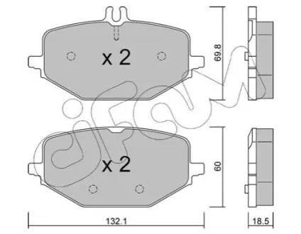 Тормозные колодки (задние) MB GLE-class (V167) 18- (Trw) CIFAM 82212740 Купить в Украине