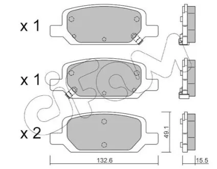 Колодки гальмівні (задні) Tesla Model 3 17-/Model Y 19 CIFAM 822-1278-0 Купити в Україні