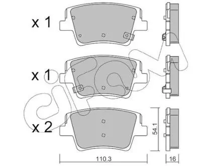Колодки гальмівні (задні) Hyundai Santa Fe IV 18- (Mando) (з датчиком) CIFAM 822-1284-0 Купити в Україні