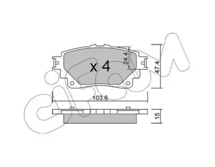 Тормозные колодки (задние) Toyota Corolla 19-/ Yaris Cross 20- (Advics) CIFAM 82212900 Купить в Украине